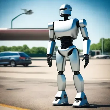 I heard a funny joke about a tollman who played a prank on a driver by pretending to be a robot.