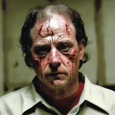 In the suspenseful thriller, the main character desperately tried to throw off the pursuing serial killer.