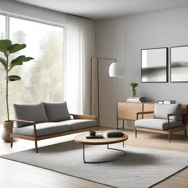 The minimalist furniture style helps to throw off unnecessary clutter in the living room.
