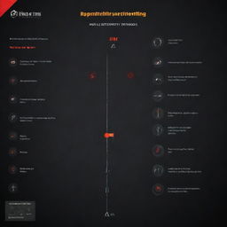 An infographic showcasing optimal sensitivity settings for the mobile game Free Fire, indicating settings for general sensitivity, red dot, 2x scope, 4x scope, AWM scope