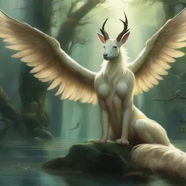 The mythological creature's breathtaking beauty was unmatched by any mortal being.