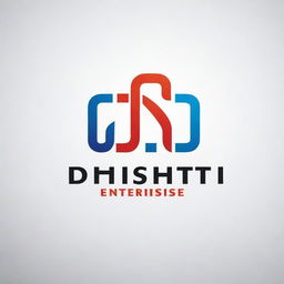 A professional logo for a company named 'Drishti Enterprises'. Ensure incorporation of bold letters, incorporate design elements symbolizing vision and growth.