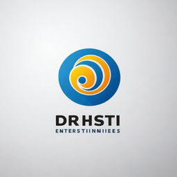 A professional logo for a company named 'Drishti Enterprises'. Ensure incorporation of bold letters, incorporate design elements symbolizing vision and growth.