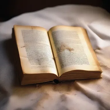 The pages of the old book were smothered in dust.