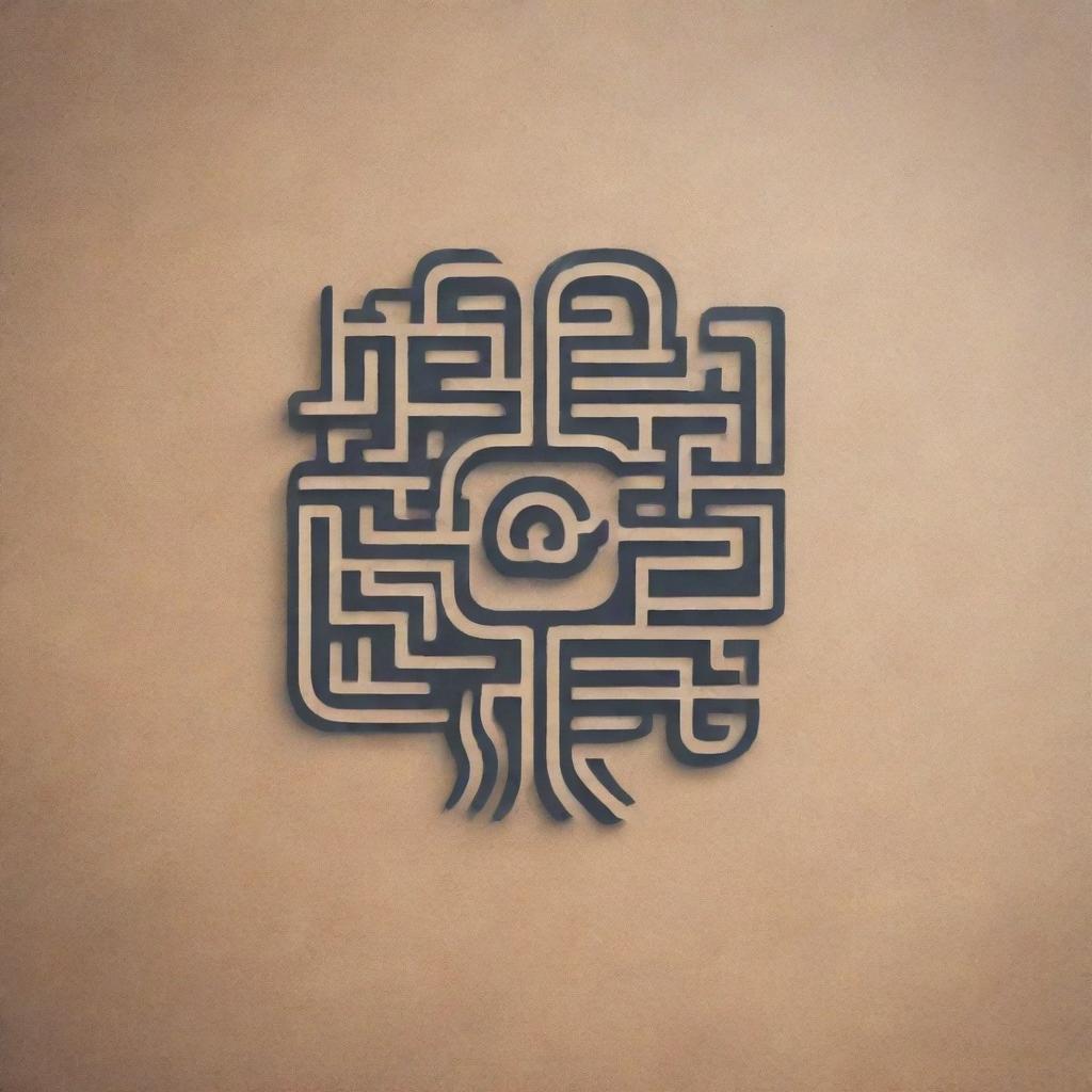 Create a logo for an Instagram account named 'Mind Set Mystery', with elements related to psychology, like a brain, maze, or puzzle pieces, with a mysterious and intriguing aesthetic.