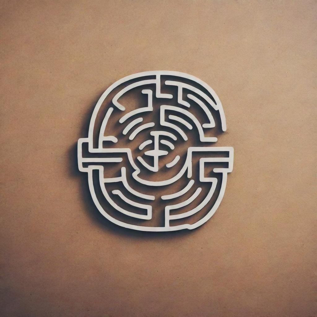 Create a logo for an Instagram account named 'Mind Set Mystery', with elements related to psychology, like a brain, maze, or puzzle pieces, with a mysterious and intriguing aesthetic.