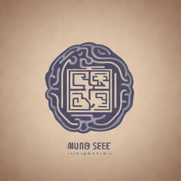 Create a logo for an Instagram account named 'Mind Set Mystery', with elements related to psychology, like a brain, maze, or puzzle pieces, with a mysterious and intriguing aesthetic.