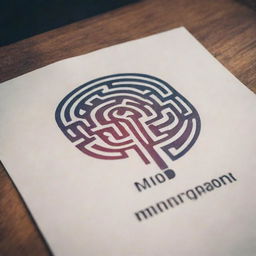 Create a logo for an Instagram account named 'Mind Set Mystery', with elements related to psychology, like a brain, maze, or puzzle pieces, with a mysterious and intriguing aesthetic.