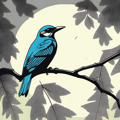 As the moon shone dimly through the dense forest, Sarah could hear the eerie call of a broadbill bird, sending shivers down her spine.