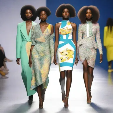 The fashion designer showcased a collection inspired by the elegant features of the broadbill, incorporating its colors and patterns into the garments.