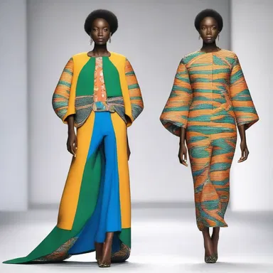 The fashion designer showcased a collection inspired by the elegant features of the broadbill, incorporating its colors and patterns into the garments.