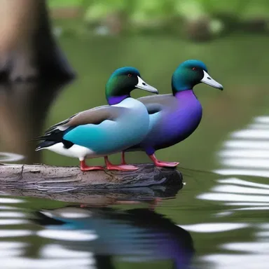 The description of the broadbill ducks with their bluish-grey bills added vividness to the setting of the story.
