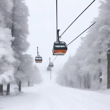 As the blizzard intensified, the chair lift suddenly stopped, leaving the stranded skiers in a state of terror.