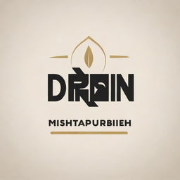 Logo for Drishti Enterprises, a stylish and professional looking sign featuring an elegant typography. The setting is Moga, hinting at subtle Punjabi influences in design elements.