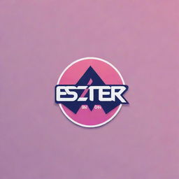 Create a vibrant and dynamic kpop-themed logo for ESZTER. It should incorporate elements of South Korean popular culture and music.