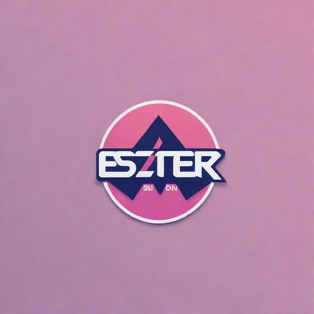 Create a vibrant and dynamic kpop-themed logo for ESZTER. It should incorporate elements of South Korean popular culture and music.