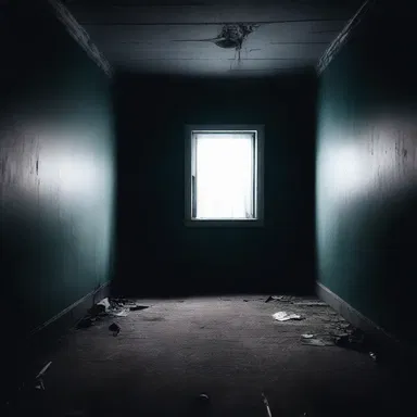 In the haunted house, I stumbled upon a dark room with a CXL atmosphere and eerie silence.