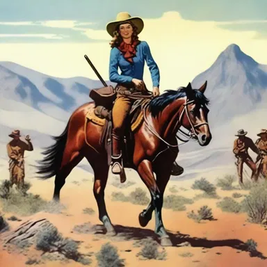 The famous novel 'Dusty Trails' depicted the courageous cowgirl Annie as she navigated the Wild West.