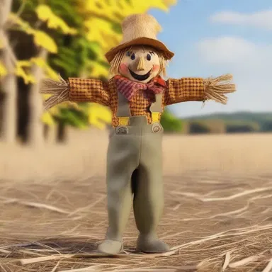 Why did the scarecrow stand crookedly? Because he didn't have a straight head!