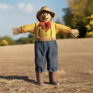 Why did the scarecrow stand crookedly? Because he didn't have a straight head!