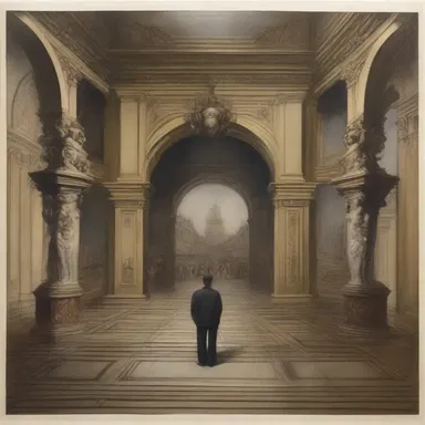 The artist painted the picture crookedly, purposely distorting the symmetry to evoke a sense of unease.