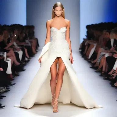 She walked down the runway stupidly, tripping on her own dress.
