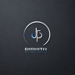 A professional and sleek logo for a company named 'Drishti Enterprises'. The design should incorporate modern typography and a symbol indicative of business growth.