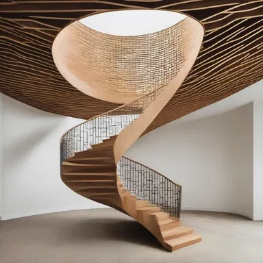 The architect designed a beautiful staircase with an iterative pattern that repeats throughout the building.