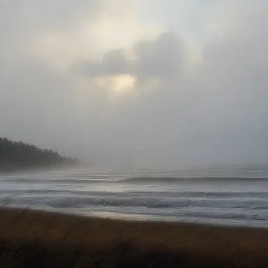 The opening scene of the novel beautifully described a distant fogbank engulfing the horizon, creating an eerie atmosphere for the story to unfold.