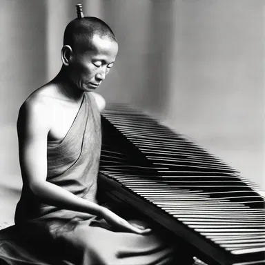During Buddhist ceremonies, the zither's mesmerizing notes were believed to invoke spiritual harmony.