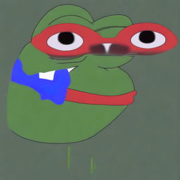 A high-quality digital art of big-pepe the Frog