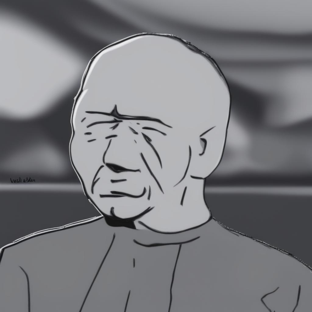 This is a digital art image of Joe Biden depicted as an upset Wojak meme