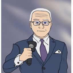 A digital art image in the Wojak meme style, featuring a character representing Joe Biden