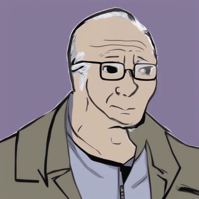 A digital art image in the Wojak meme style, featuring a character representing Joe Biden