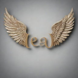 The name 'Raj' in stylized, bold lettering, adorned with intricate angel wings spreading majestically from the sides.