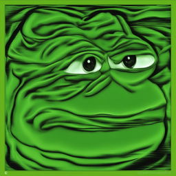 A high-quality digital art image of big-pepe the Frog