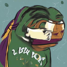 A digital art image in the big-pepe meme style, featuring a character representing LeBron James