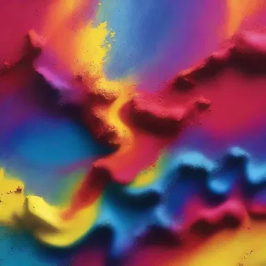 The artist used percolation to filter out impurities from the dye, creating a vibrant and pure color for their painting.