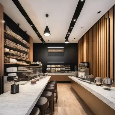 The architect incorporated a sleek and modern percolation system into the design of the coffee shop.