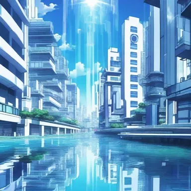 The anime series depicts a futuristic world where technology enables percolation of water from the air.