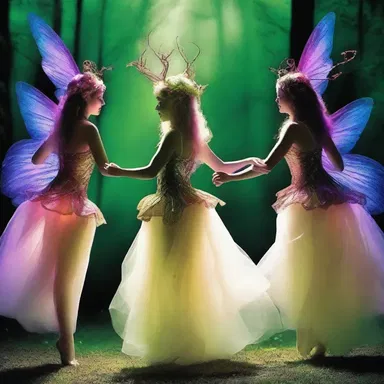 The enchanted creatures danced shambolically at the fairy ball, their moves out of sync with the music.