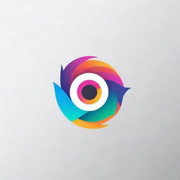 Generate an image of an innovative and eye-catching logo design concept in a modern style