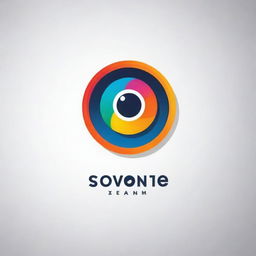 Generate an image of an innovative and eye-catching logo design concept in a modern style