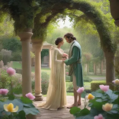 In the historical version of the tale, the secret meeting between the lovers took place within the fragrant bower nestled in the gardens of the ancient palace.