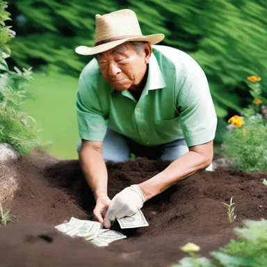 Why did the man bury his money in the garden? Because he wanted to keep it unspent!