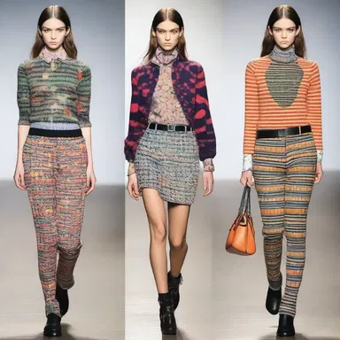 The model pulled off an unplanned outfit combination by mixing mismatched patterns and colors.