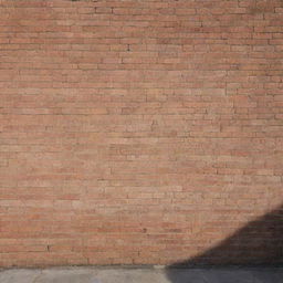 A rustic brick wall, bathed in soft shadows