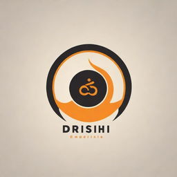 Logo for a company named Drishti Enterprises. Elements include strong typography and a stylized vision or 'drishti' symbol.