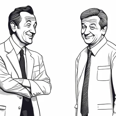The comedian made a funny joke about two people involved in an absurd bargaining situation, exaggerating their negotiations for comedic effect.