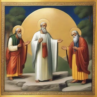 The religious text includes a parable about a faithful believer who enters into a spiritual bargaining with their deity, seeking guidance and blessings.